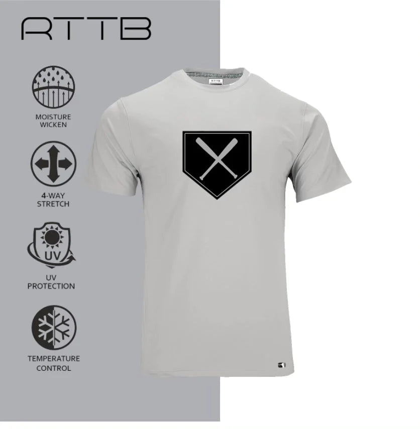 Mens Baseball T-Shirt – Home Plate Logo | Premium Fit |