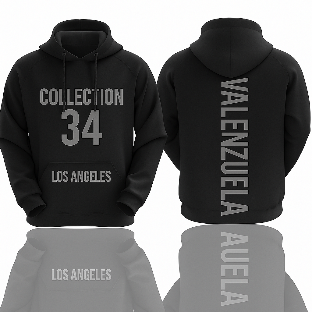 Collection 34 Adult hoodie - black and silver
